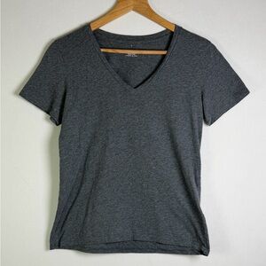 Everlane Women’s Organic Cotton V-Neck Tee Shirt Gray Size Small Minimalist Boho